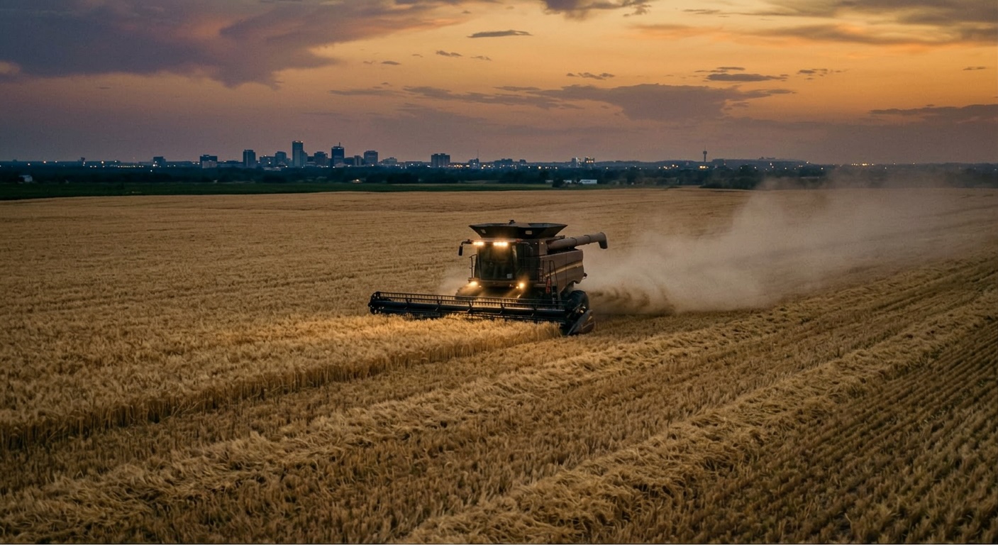 Kansas wheat fields at sunrise